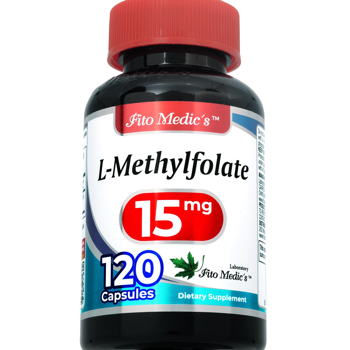 FITO MEDICS Lab | methylfolate |120 Capsules | 15000 mc |15 mg | folate | folate Supplement | Methyl folate | methylfolate Supplement | mthfr Supplement | Ultra high Absorption.