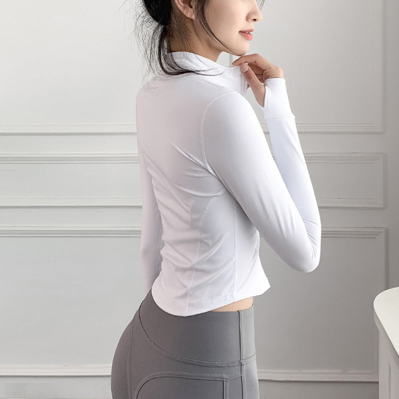 Women's Long Sleeve Workout Jacket for Yoga and Running