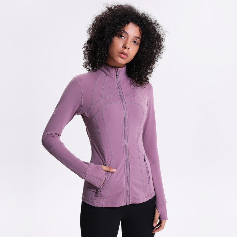 2020 Women's Yoga Jacket - Slim Fit Long Sleeve Zip