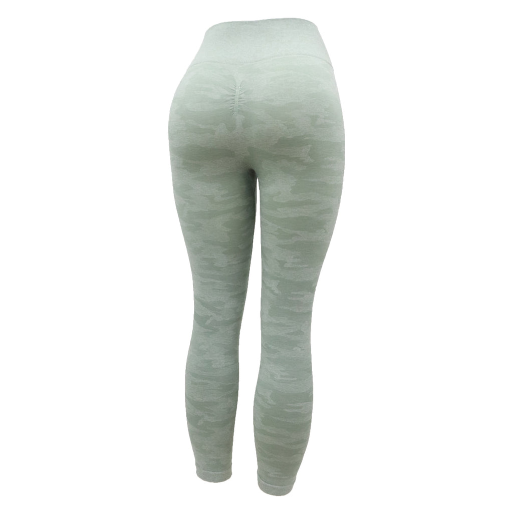 Seamless High-Waist Yoga Pants and Camouflage Set