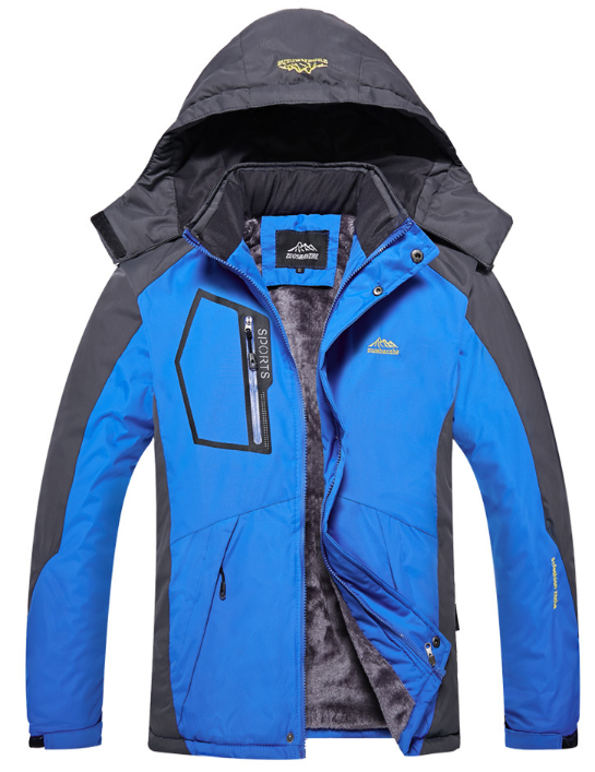Thick Warm Men's Softshell Jacket with Fleece Lining