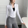 Women's Long Sleeve Workout Jacket for Yoga and Running