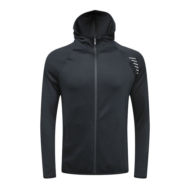 Men's Reflective Hooded Running Jacket for Activewear