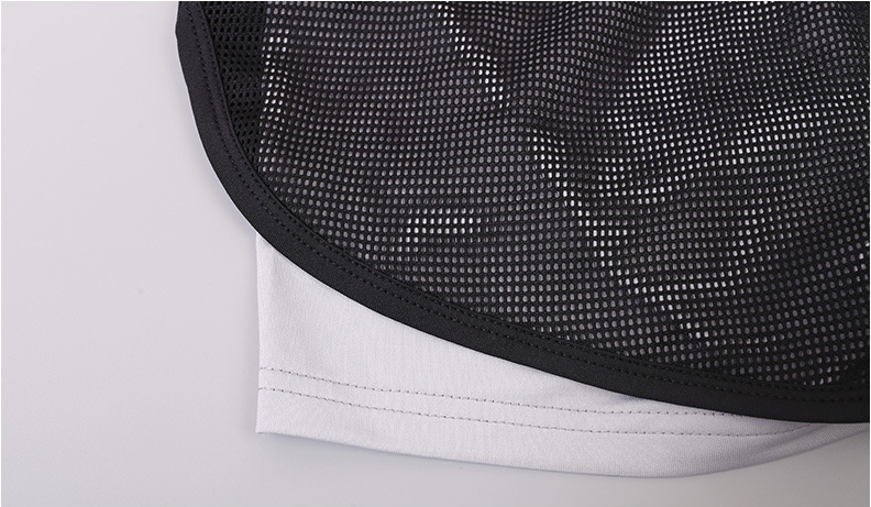 Quick-Dry Breathable Yoga Shorts with Mesh Overlay