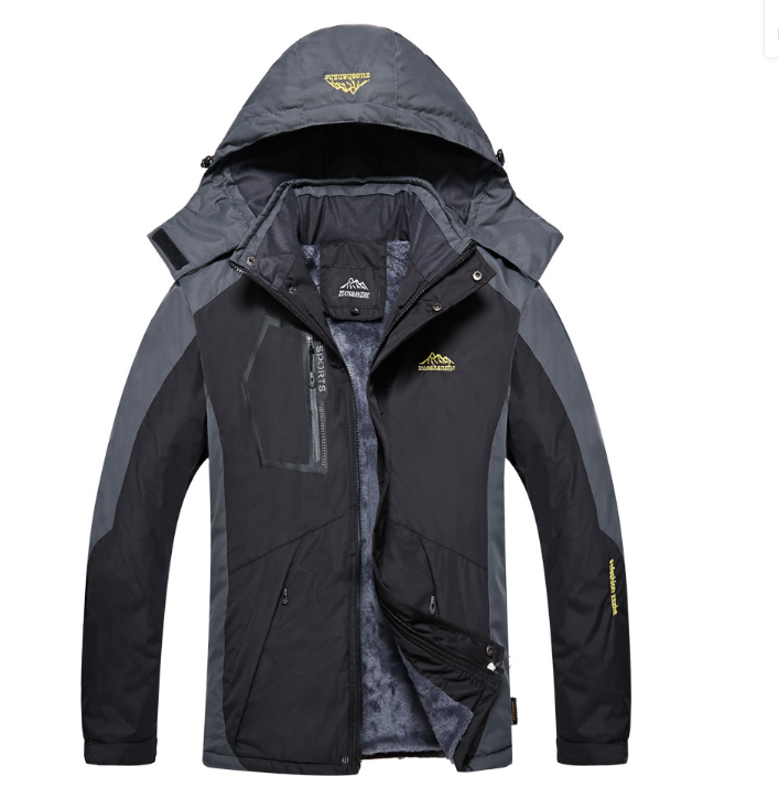 Thick Warm Men's Softshell Jacket with Fleece Lining