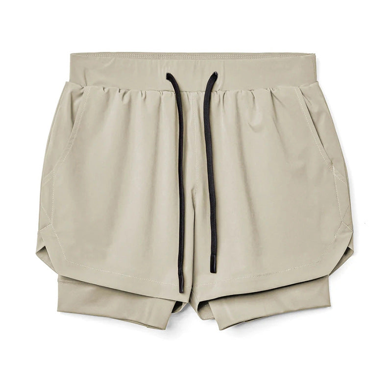 Double Layer Sports Casual Shorts for Active Wear