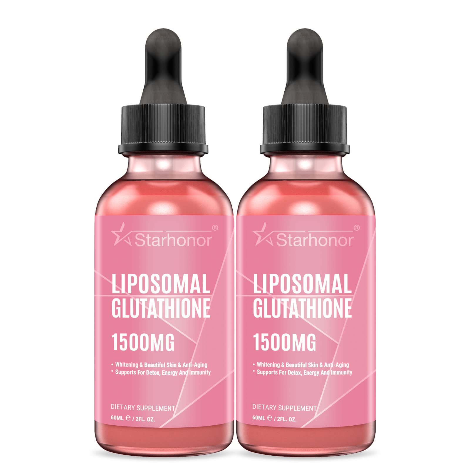 Liposomal Glutathione Liquid 1500 mg Reduced Glutathione Supplement Supplement for Detoxification Aging Defense Immune System 4.05 oz