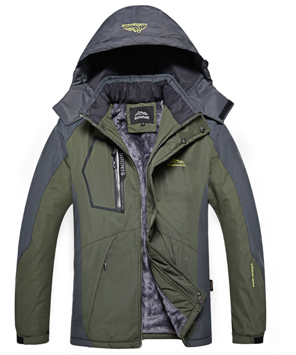 Thick Warm Men's Softshell Jacket with Fleece Lining