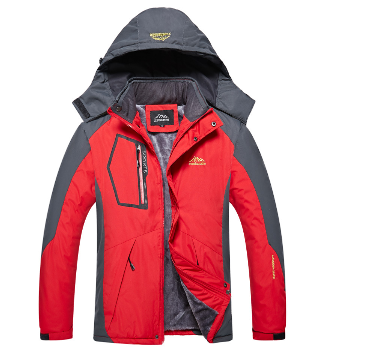 Thick Warm Men's Softshell Jacket with Fleece Lining