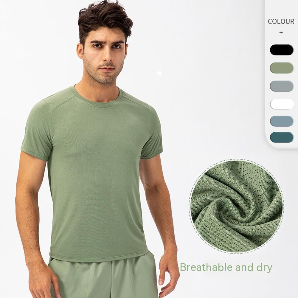 Men's Quick-Dry Breathable Round Neck Sports T-Shirt